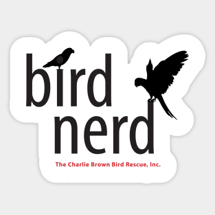 CB bird nerd - black type Sticker